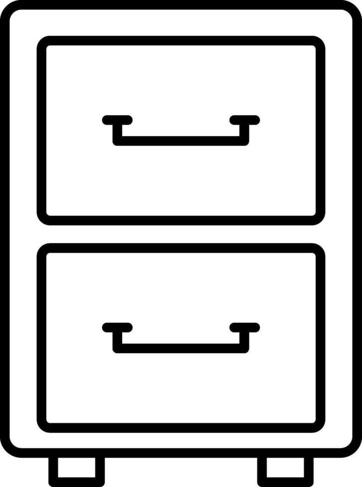 Filling Cabinet Line Icon vector