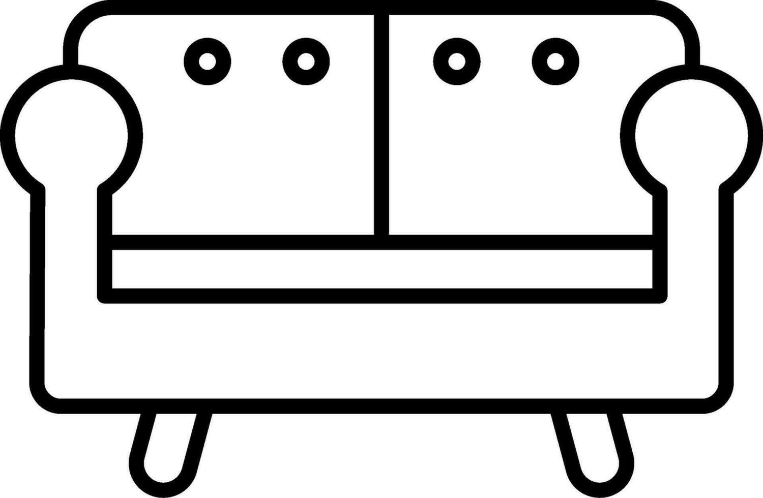Sofa Line Icon vector