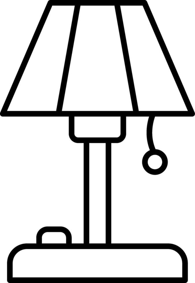 Floor Lamp Line Icon vector