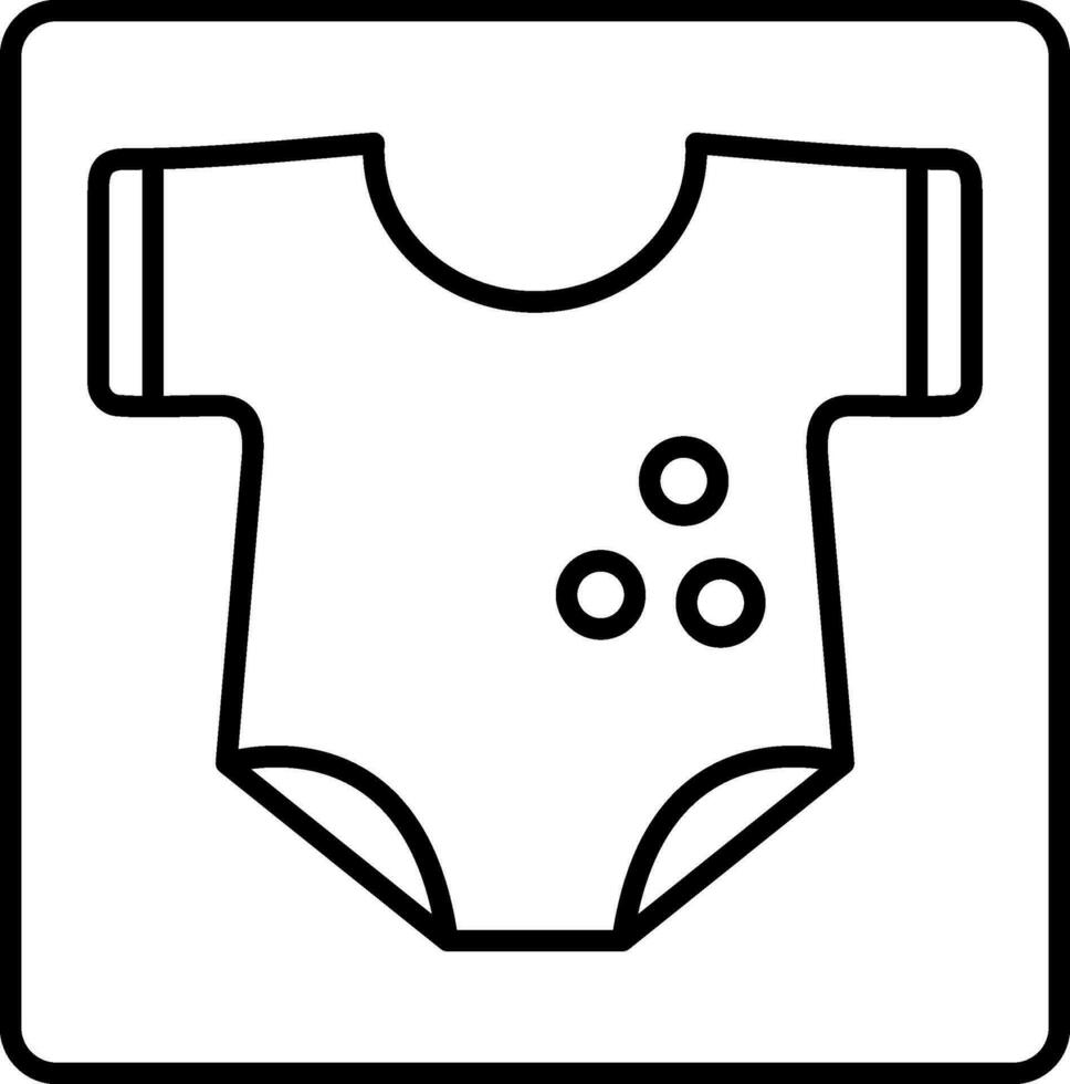 icono de línea de ropa de bebé vector
