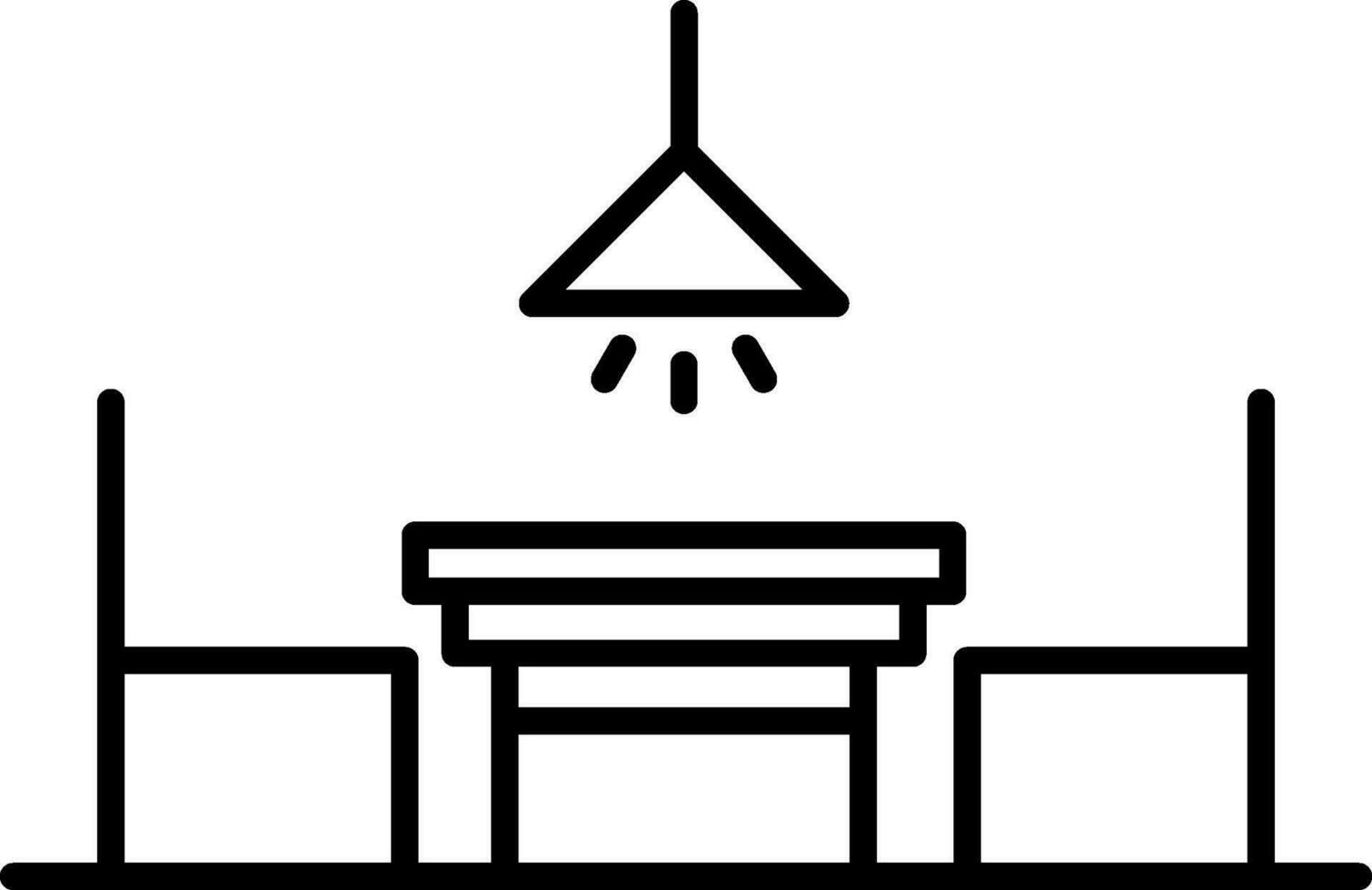 Kitchen Table Line Icon vector