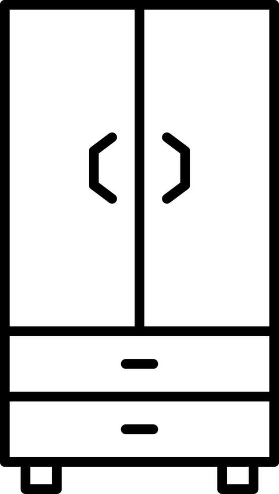 Cupboard Line Icon vector
