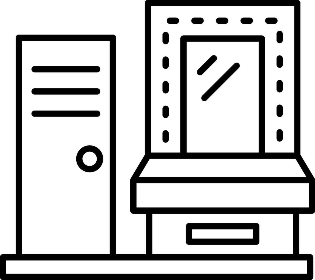 Dressing Room Line Icon vector