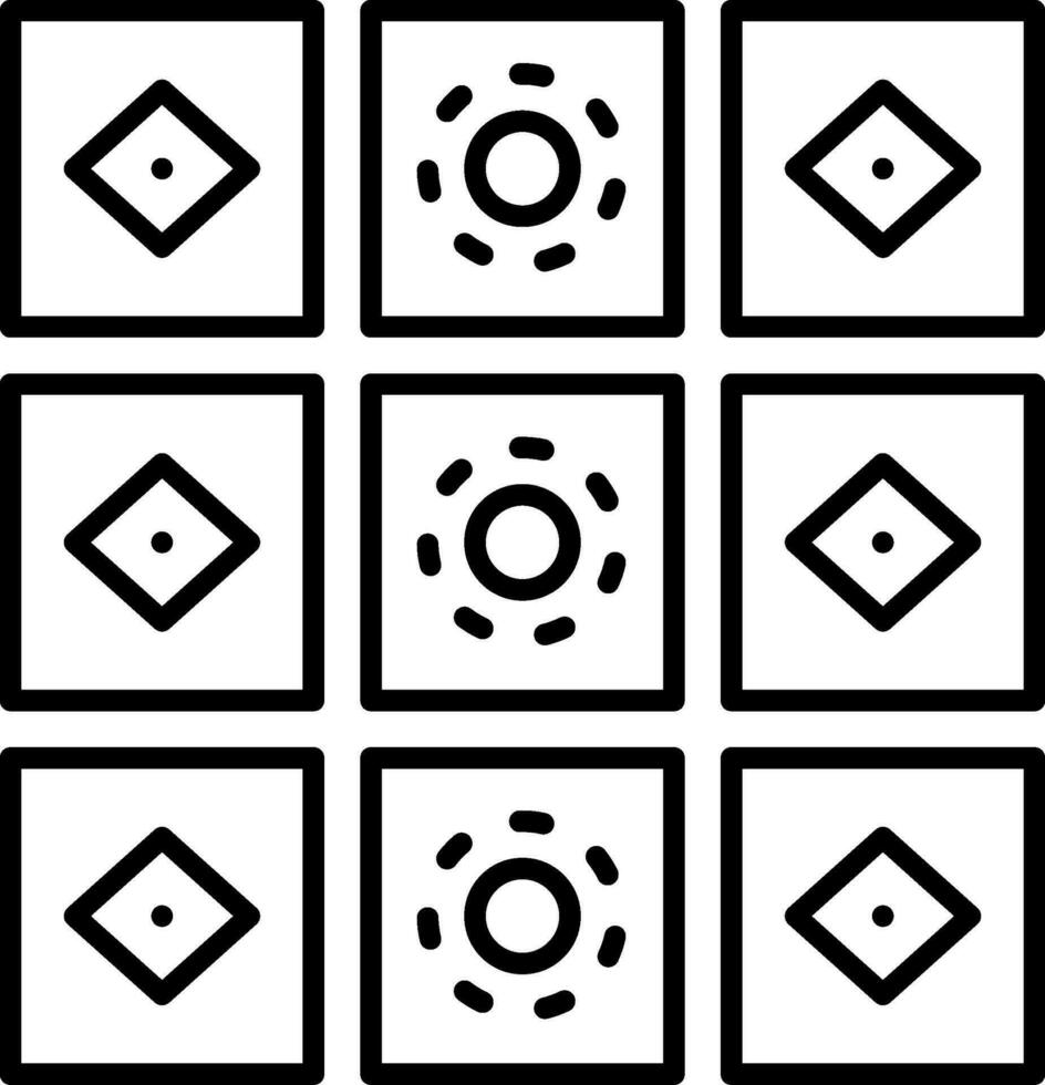 Tiles Line Icon vector