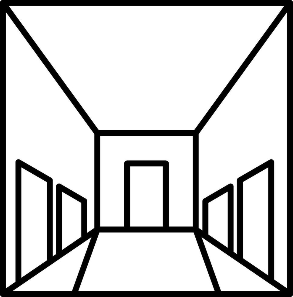 Hallway Line Icon vector