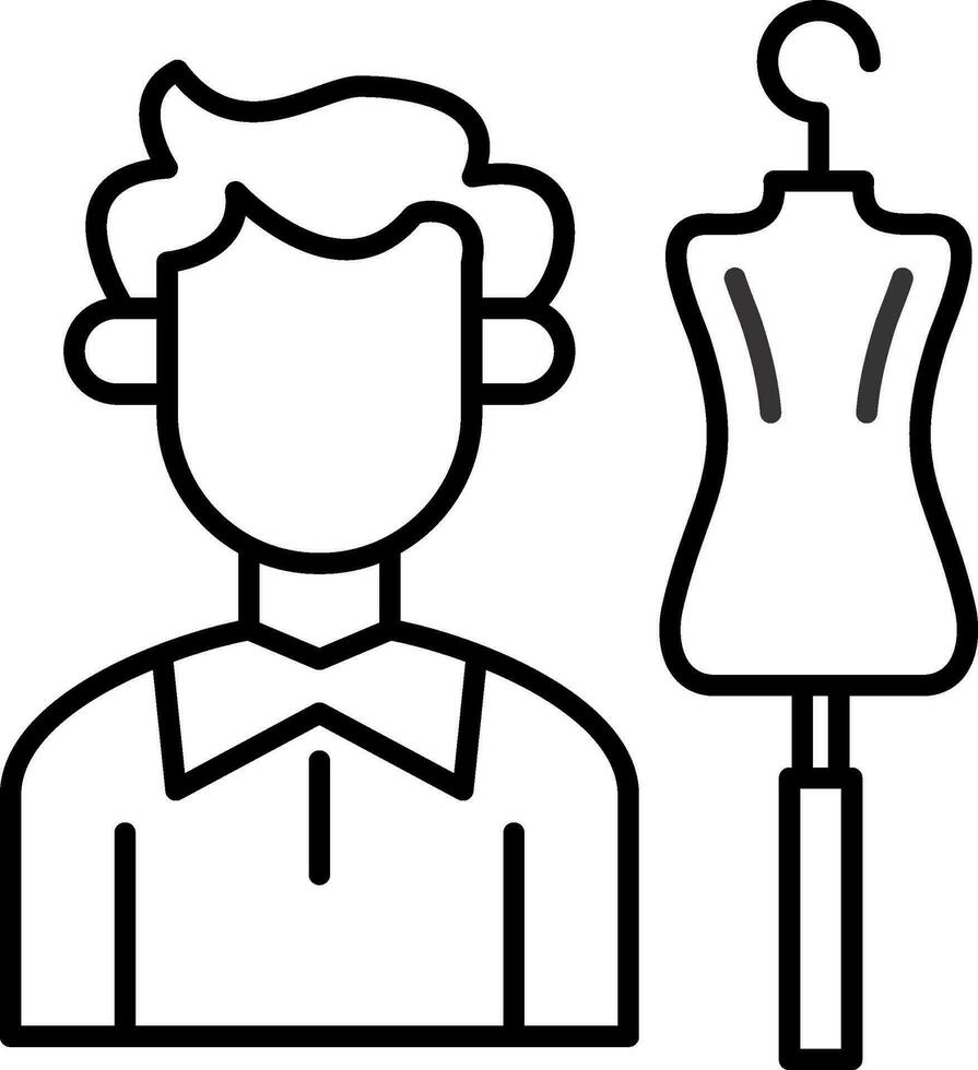 Tailor Line Icon vector