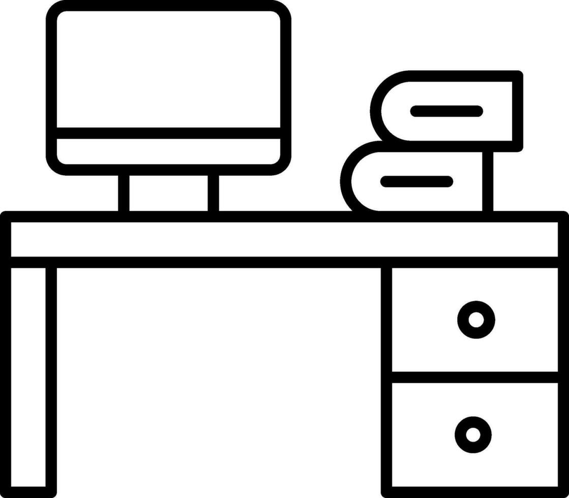 Table Line Icon vector