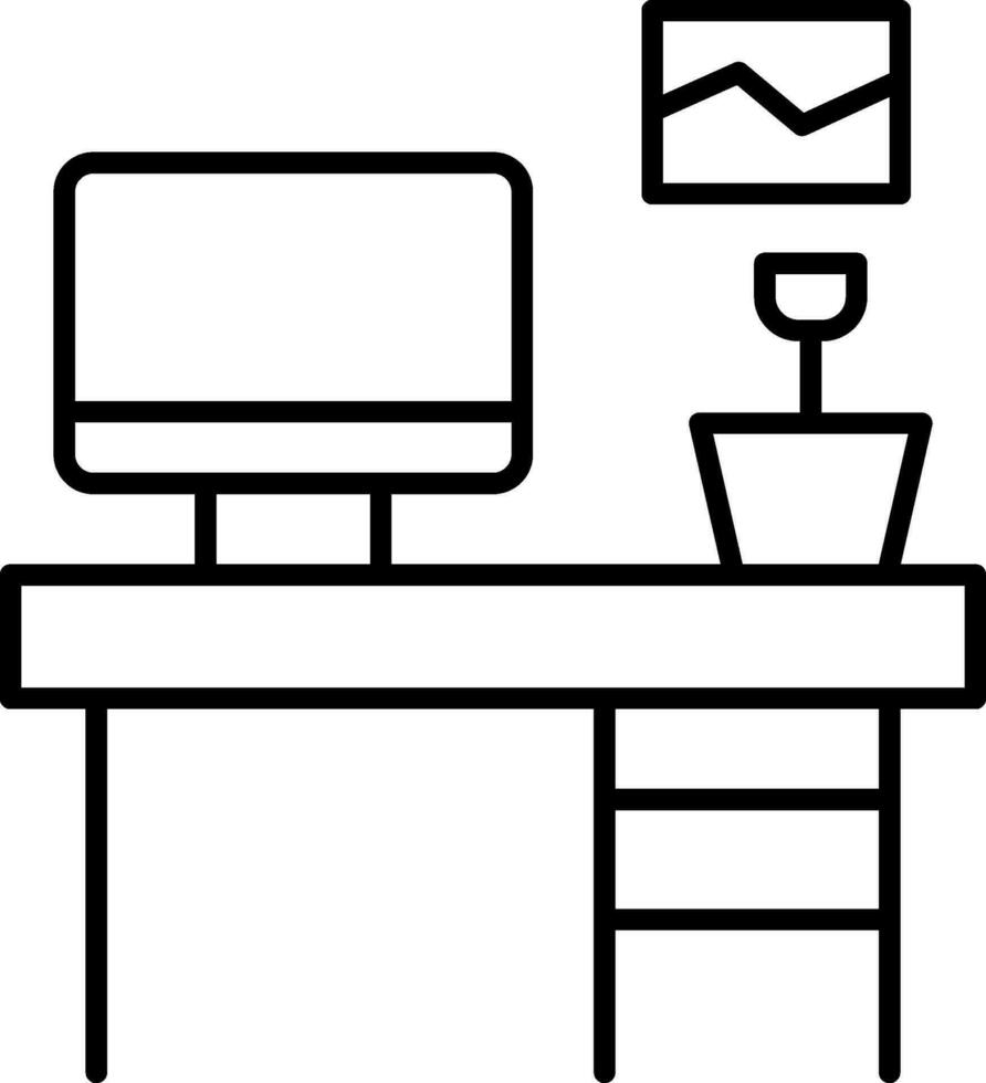 Workbench Line Icon vector