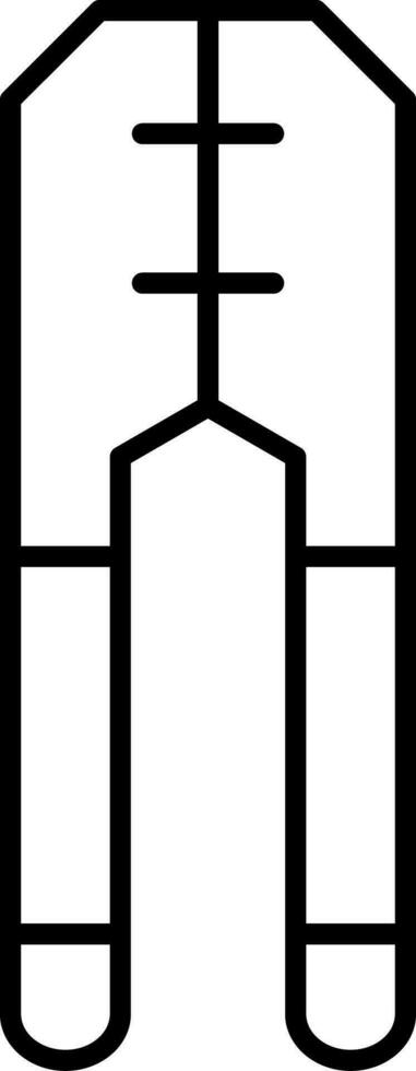Crimping Line Icon vector