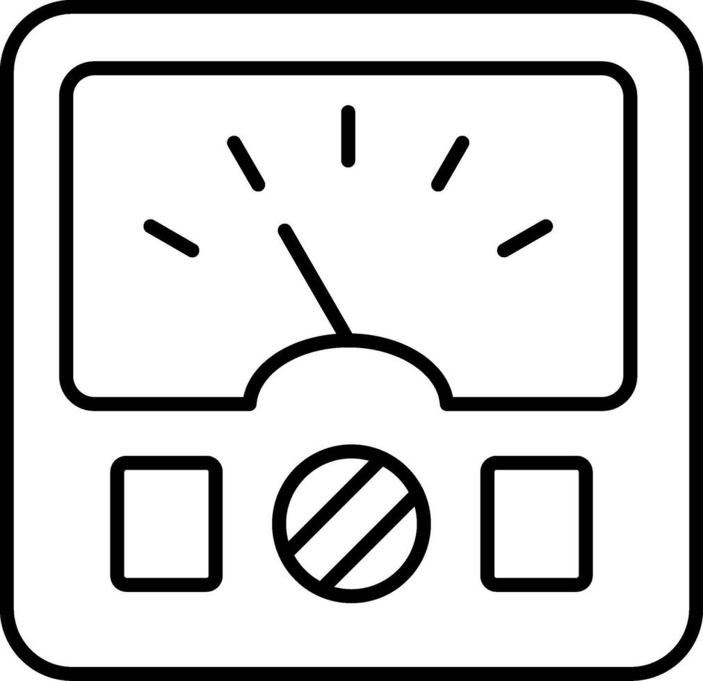 Ammeter Line Icon vector