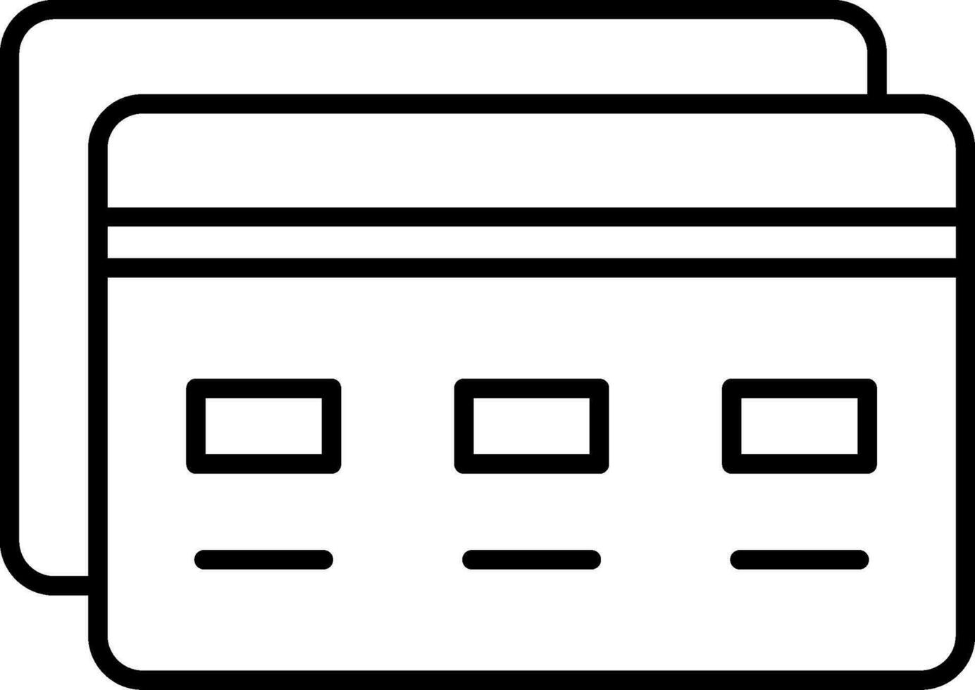 Bank Card Line Icon vector