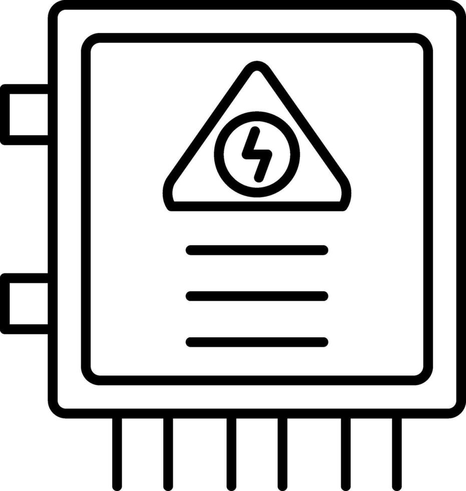 Fuse Box Line Icon vector