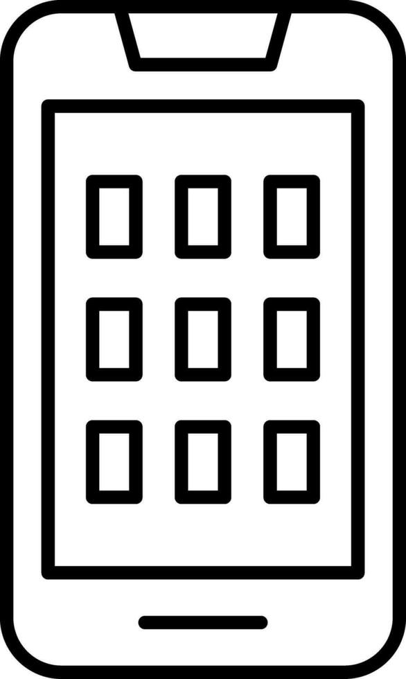Mobile Line Icon vector
