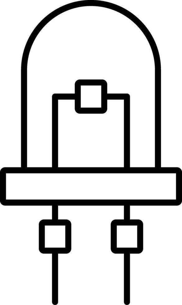 Diode Line Icon vector