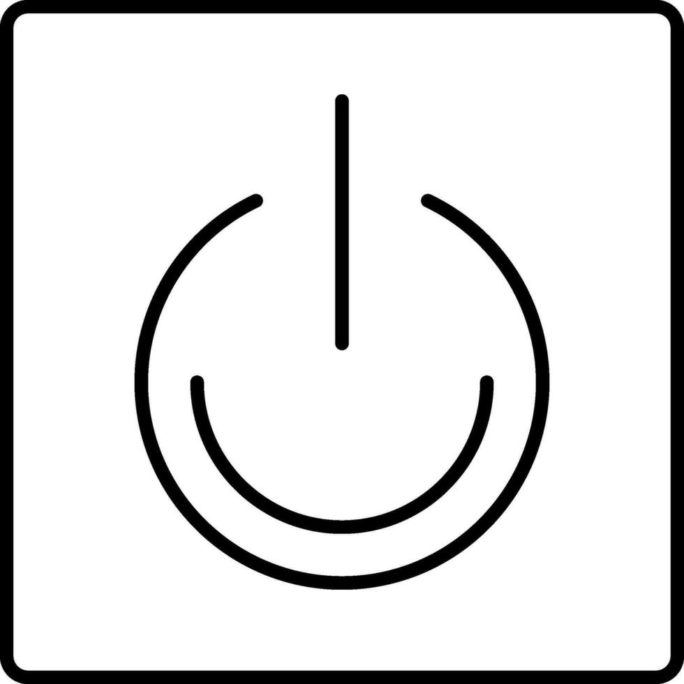 Turn On Line Icon vector