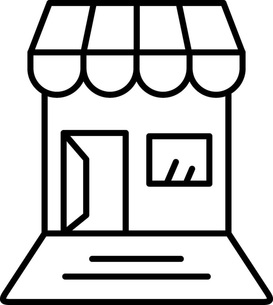 Shop Line Icon vector