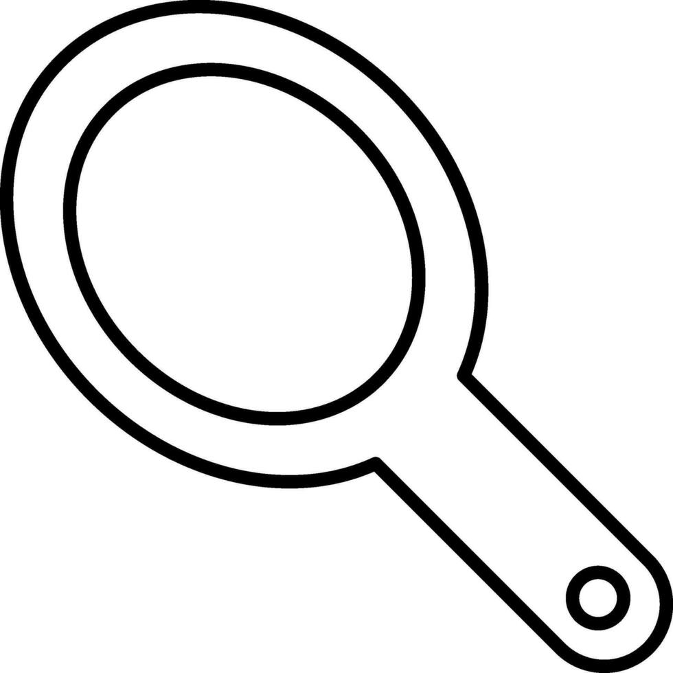 Hand Mirror Line Icon vector