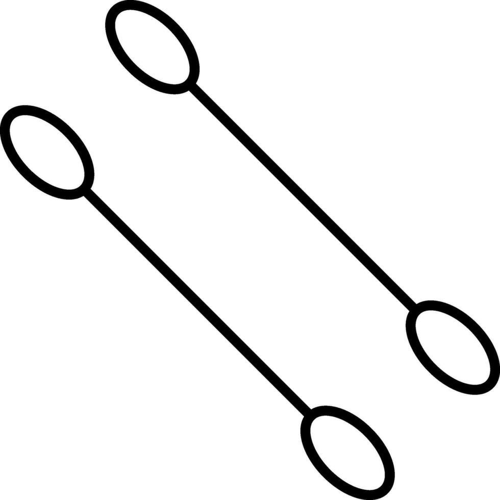 Cotton Swabs Line Icon vector