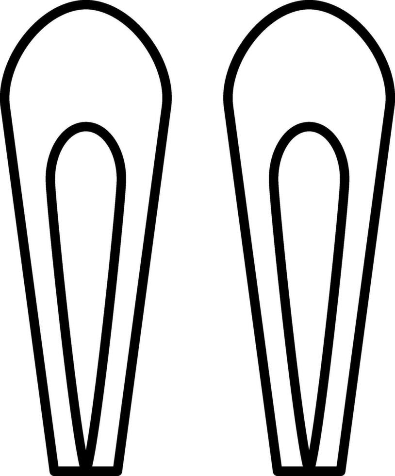 Hair Pin Line Icon vector