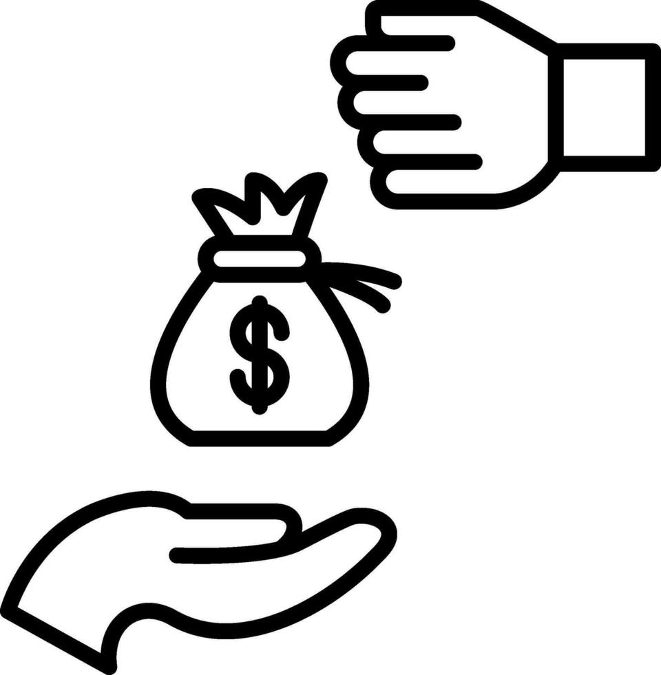 Bribery Line Icon vector