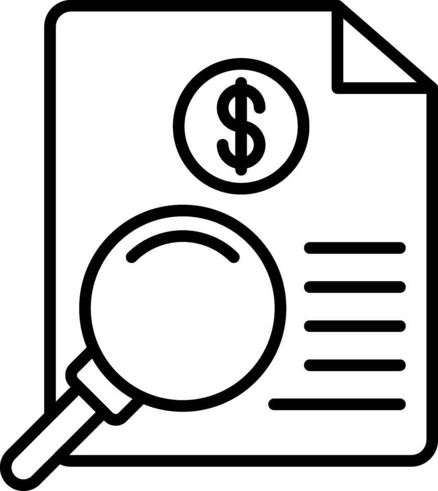 Investigation Line Icon vector