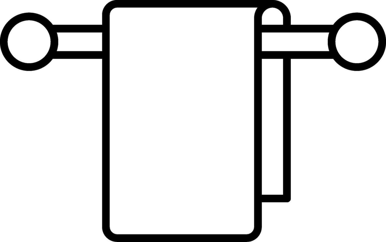 Towel Hanger Line Icon vector