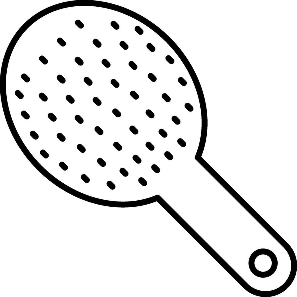 Hair Brush Line Icon vector