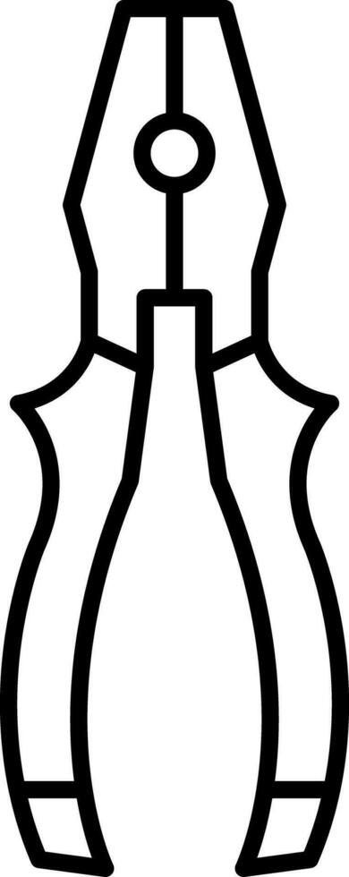 Pliers Line Icon vector