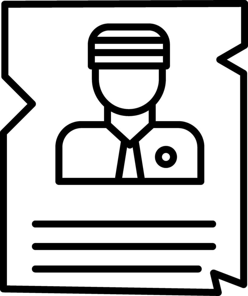 Wanted Line Icon vector