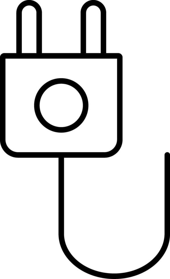Wall Plug Line Icon vector