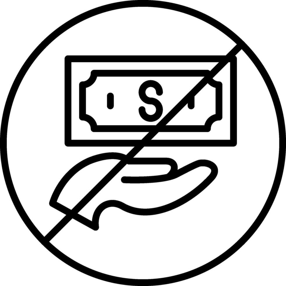 Stop Corruption Line Icon vector