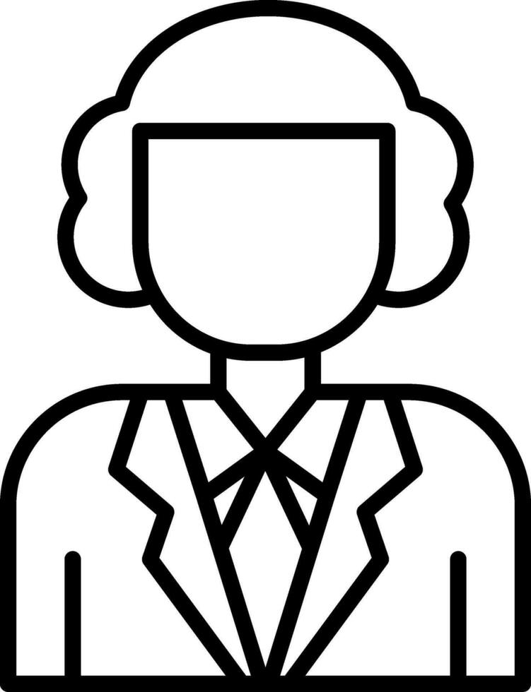 Judge Line Icon vector