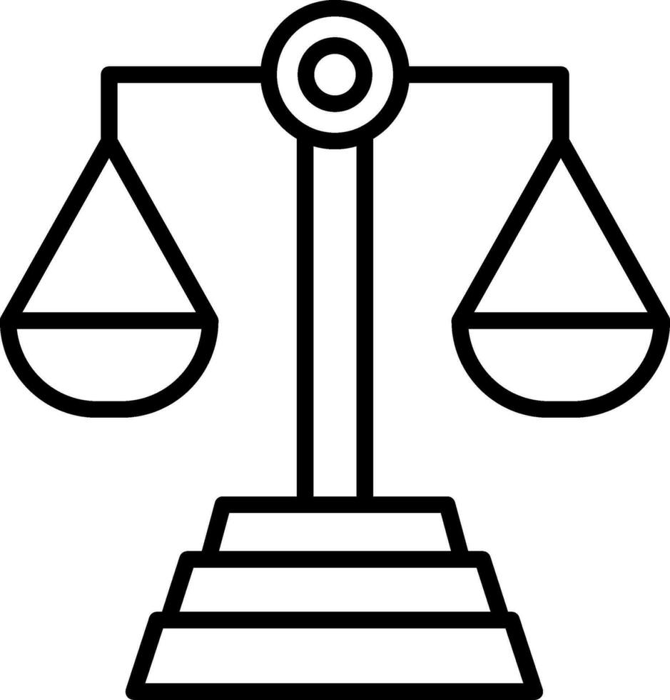 Law Line Icon vector