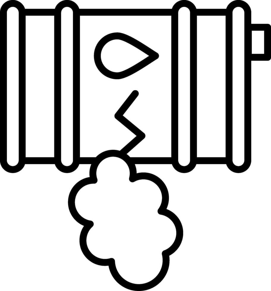 Oil Leak Line Icon vector