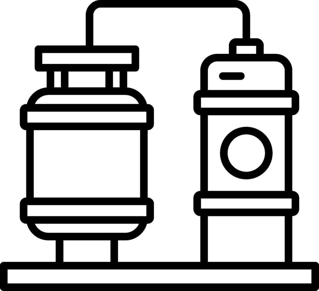 Processing Plant Line Icon vector