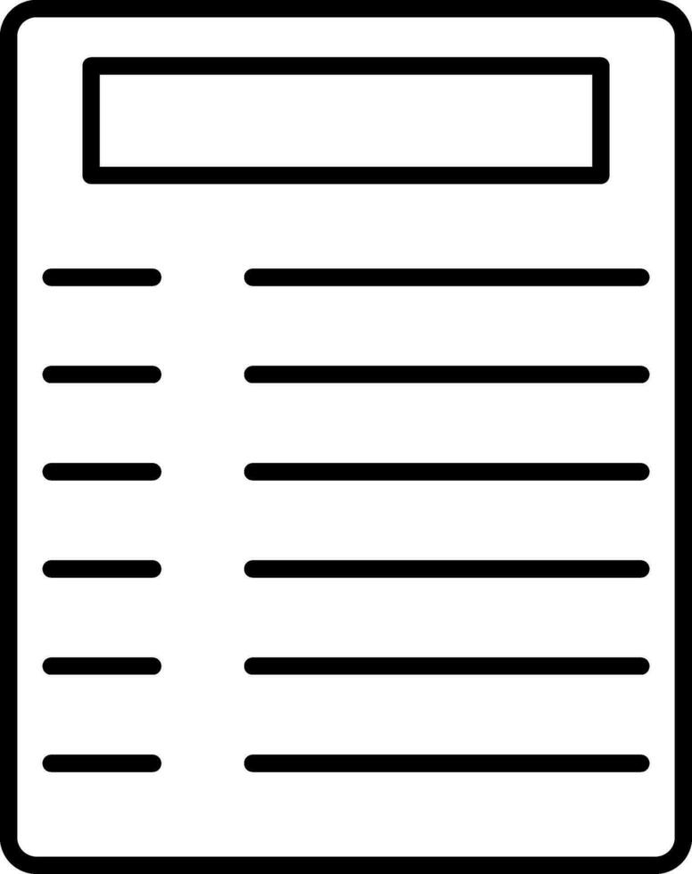 Parchment Line Icon vector
