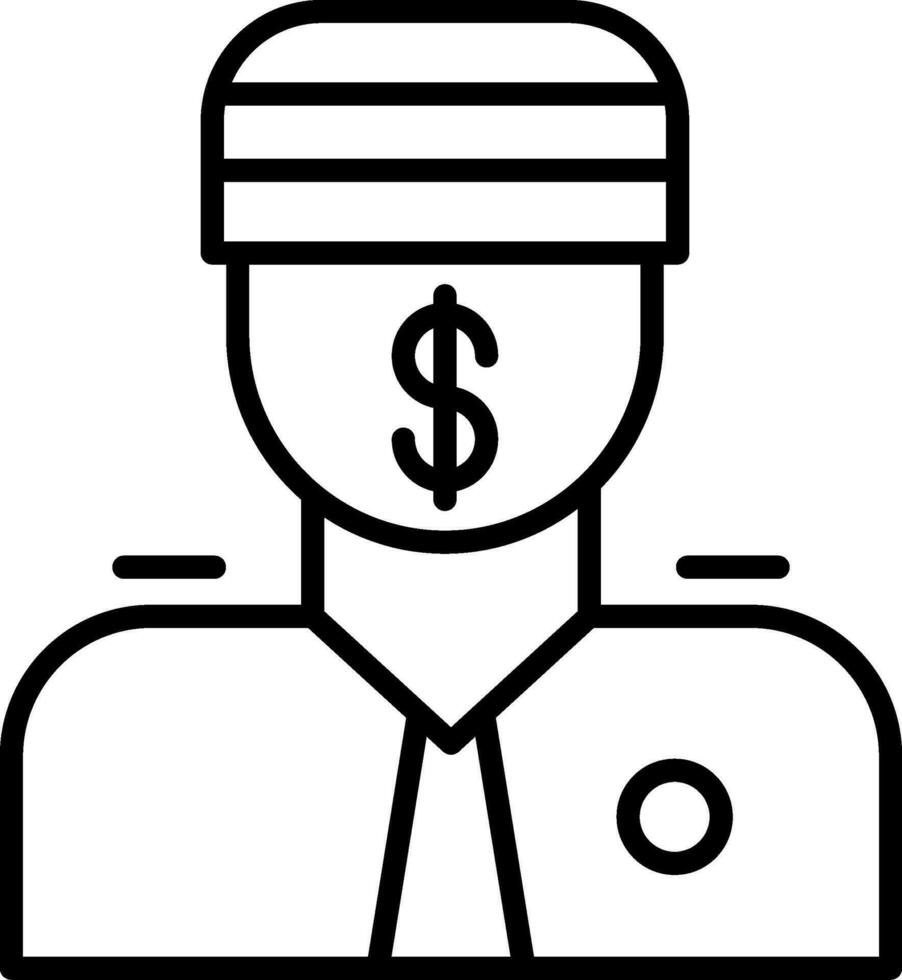 Bribe Line Icon vector