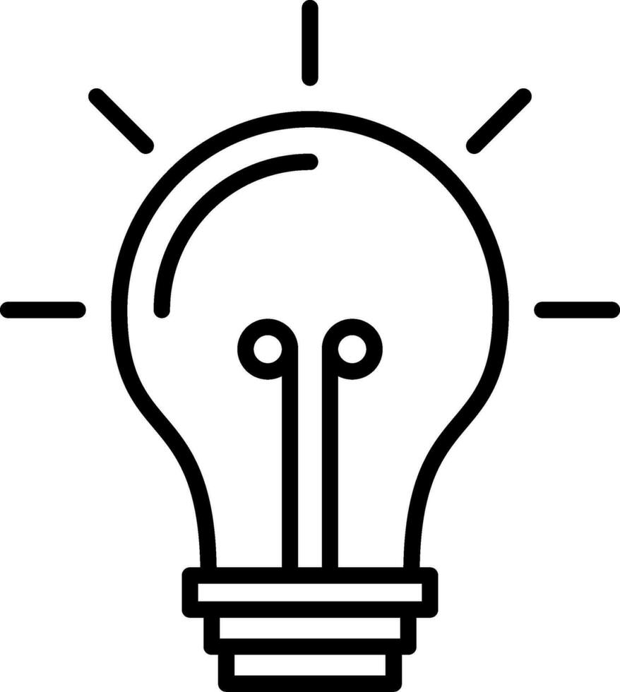 Bulb Line Icon vector