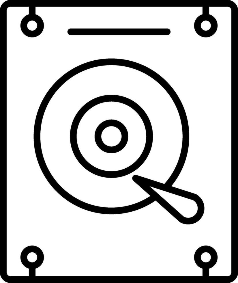 Hard Disk Line Icon vector