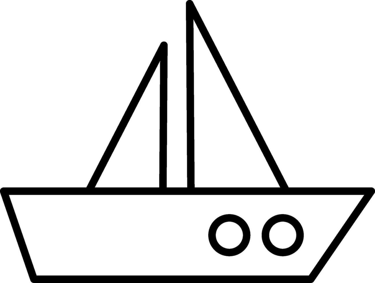 Boat Line Icon vector