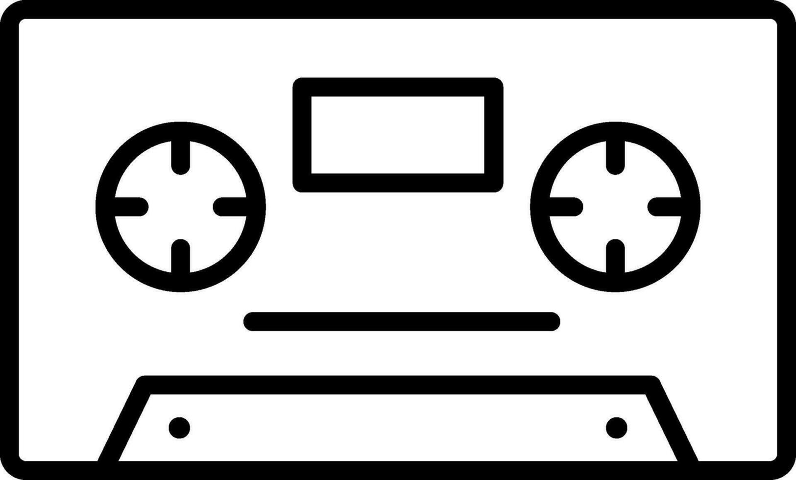 Cassette Line Icon vector