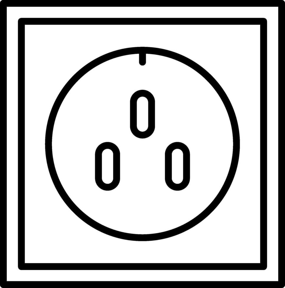 Socket Line Icon vector