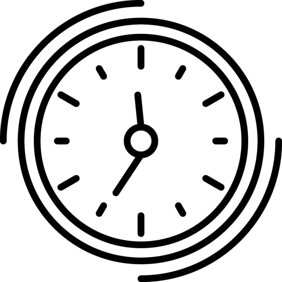 icono de línea de reloj vector