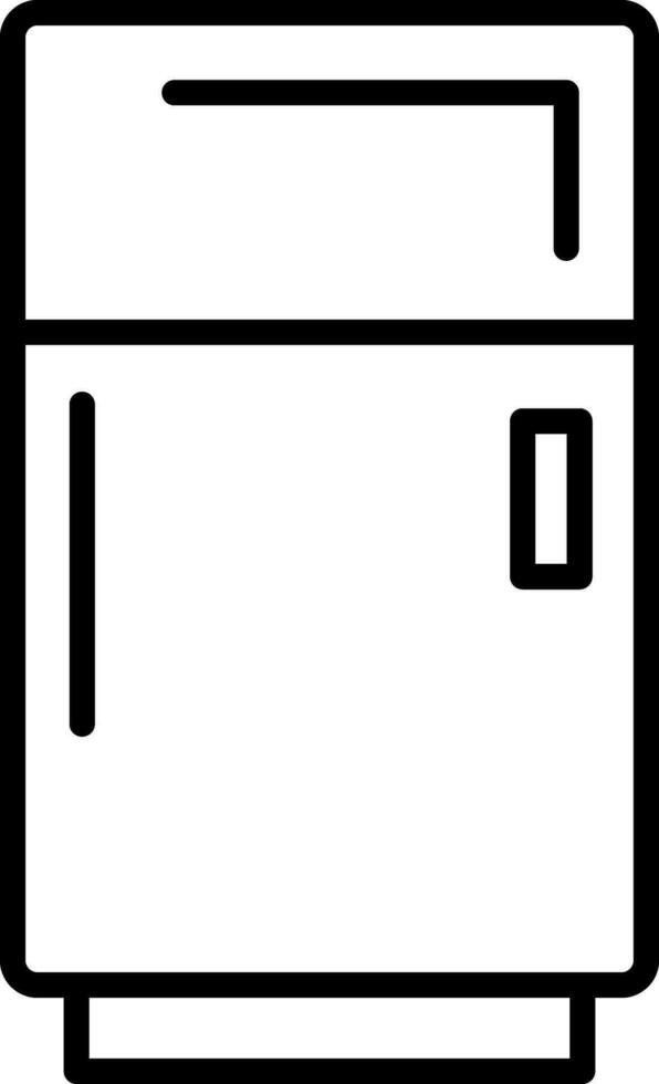 Fridge Line Icon vector