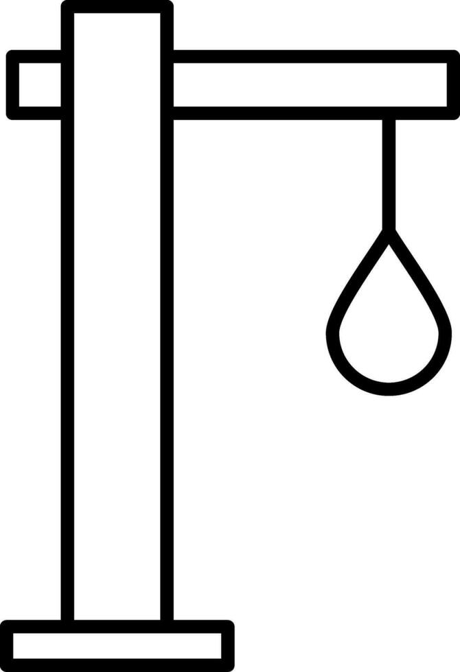 Gallows Line Icon vector