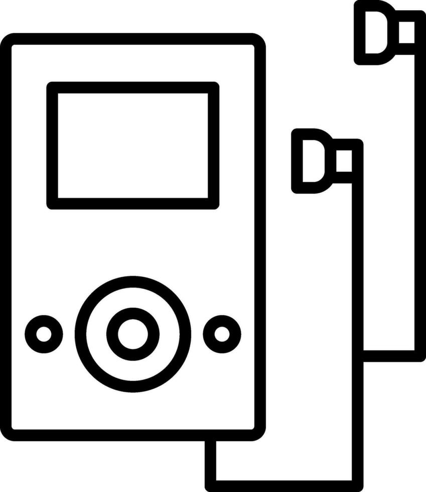 Music Player Line Icon vector