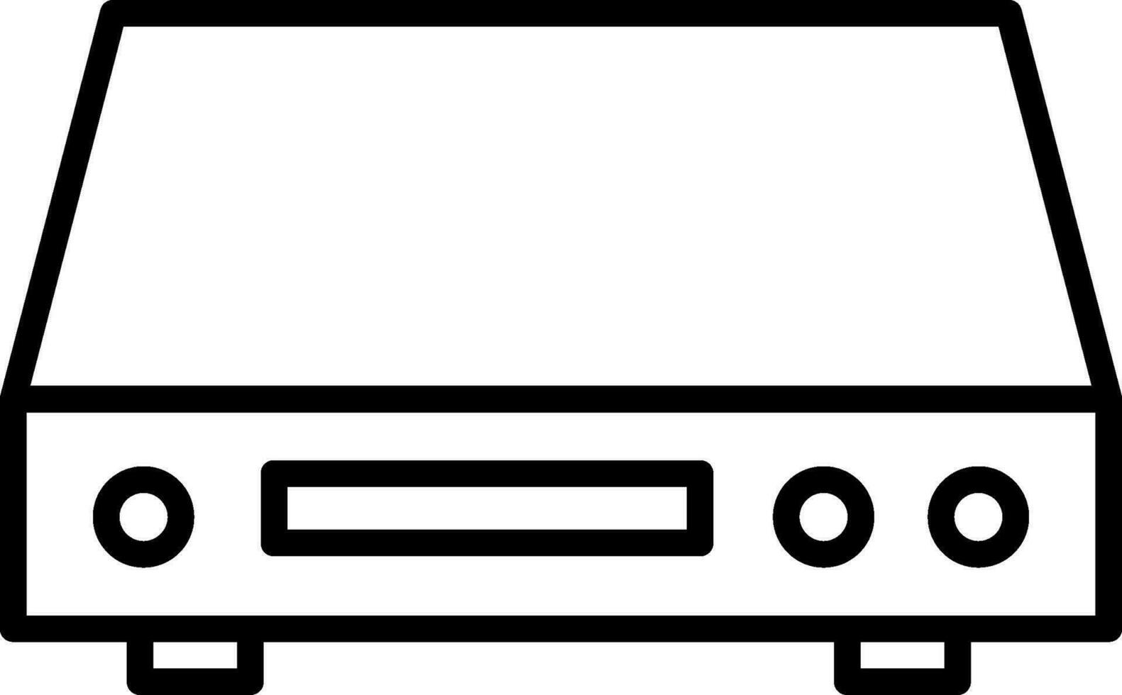 Dvd Player Line Icon vector