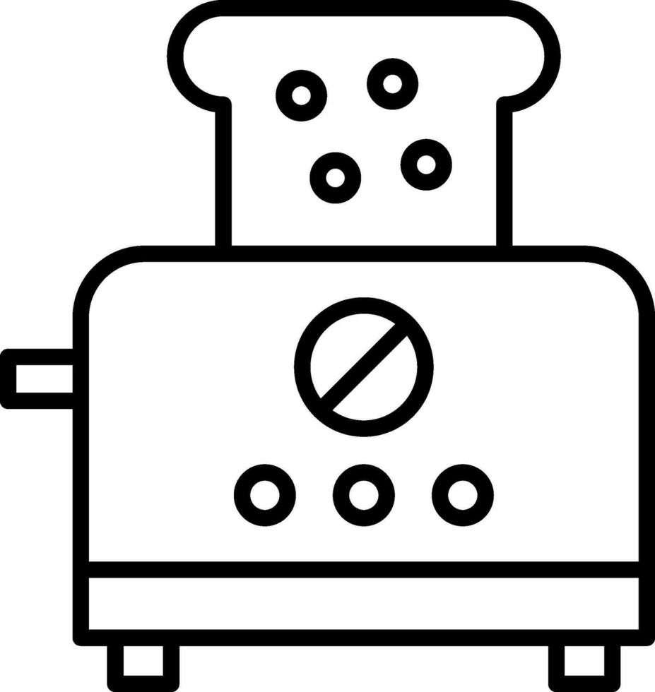Toaster Line Icon vector