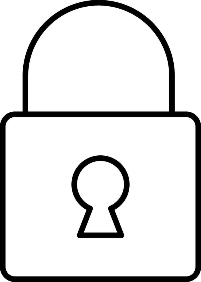 Lock Line Icon vector