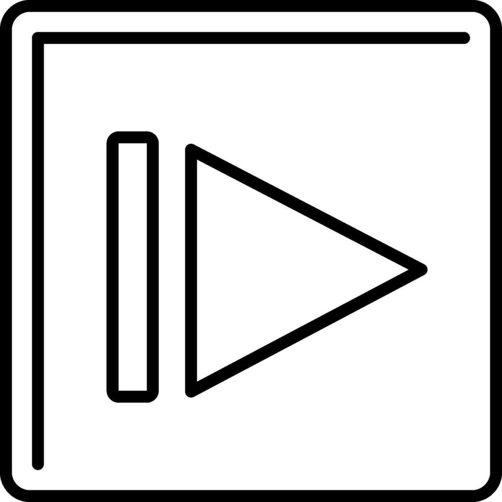 Play Line Icon vector